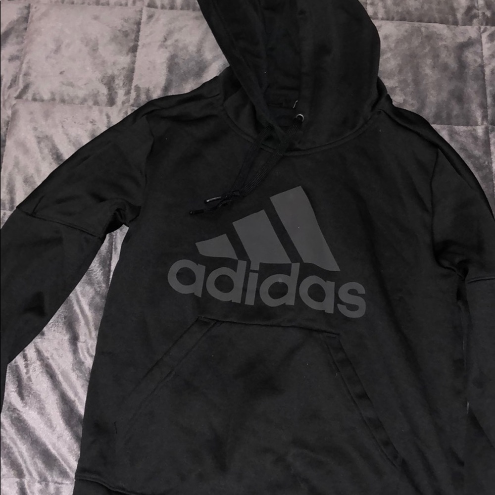 UNISEX: black adidas hoodie